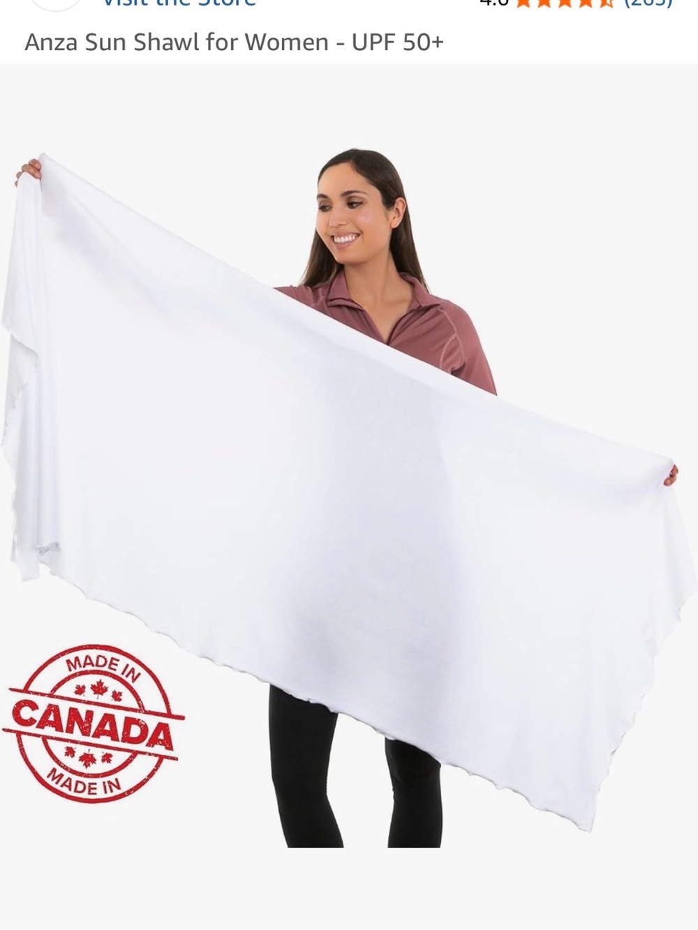 NWOT Lightweight White Sun Shawl - Versatile Cover-Up. - Picture 2 of 4
